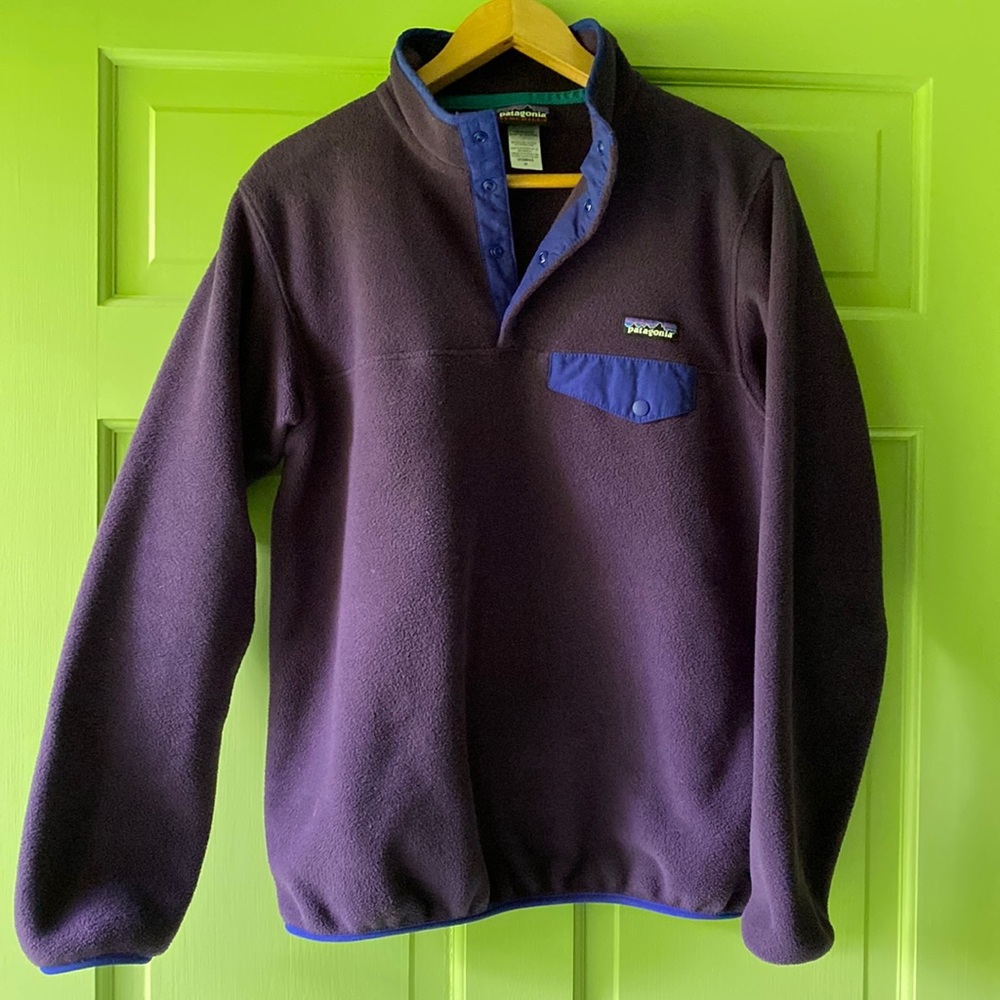 Purple Patagonia Synchilla Snap T Fleece